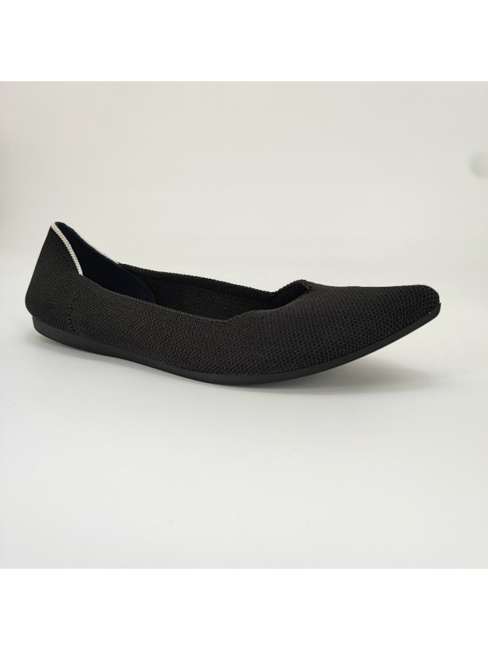 Rothy's The Point Women's Size 8 Flats Shoes Black Solid Knit Washable